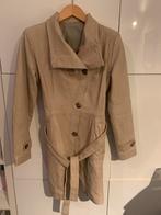 Luxe zacht kalfsleren trenchcoat, Ophalen, Zo goed als nieuw, Maat 38/40 (M), Beige