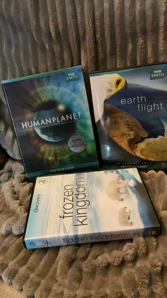 Human planet ,earthflight ,frozen kingdom, Alle leeftijden, Boxset, Natuur, Ophalen of Verzenden