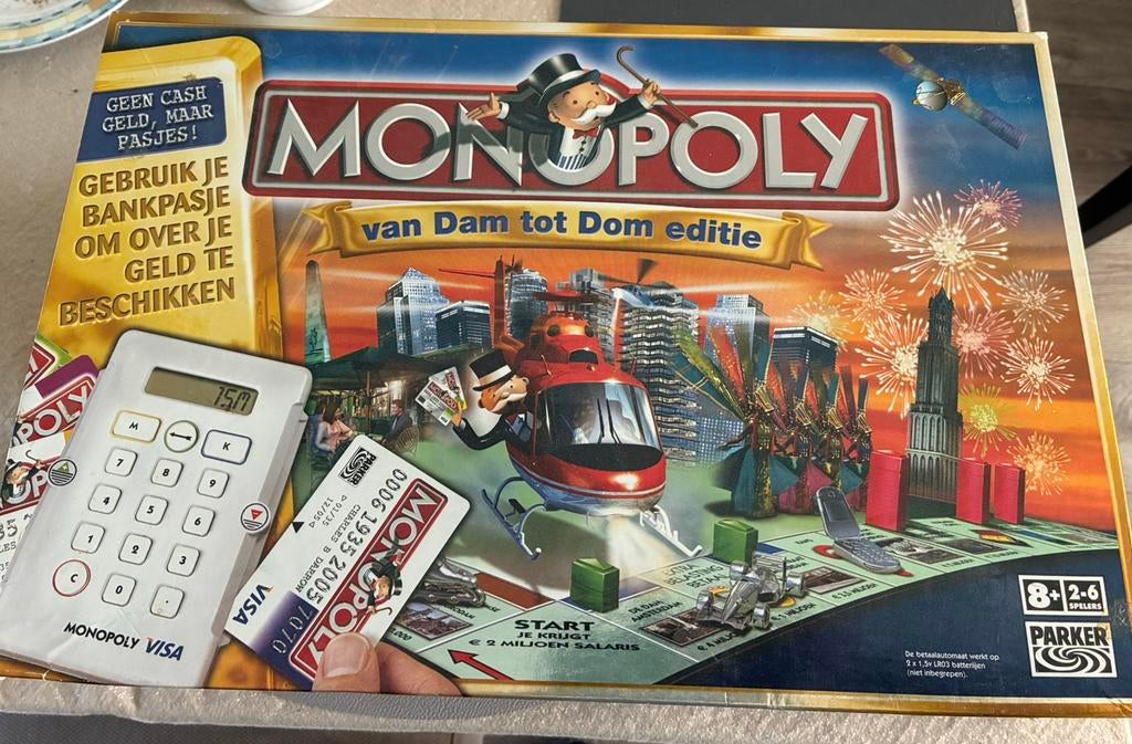 Monopoly van Dam tot Dom editie, Hobby en Vrije tijd, Gezelschapsspellen | Bordspellen, Ophalen of Verzenden, Zo goed als nieuw