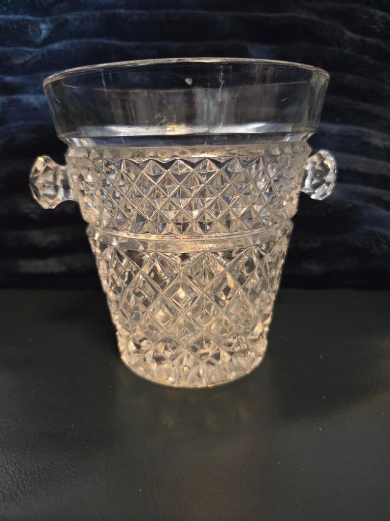 Vintage kristallen ijsemmer, Ophalen of Verzenden