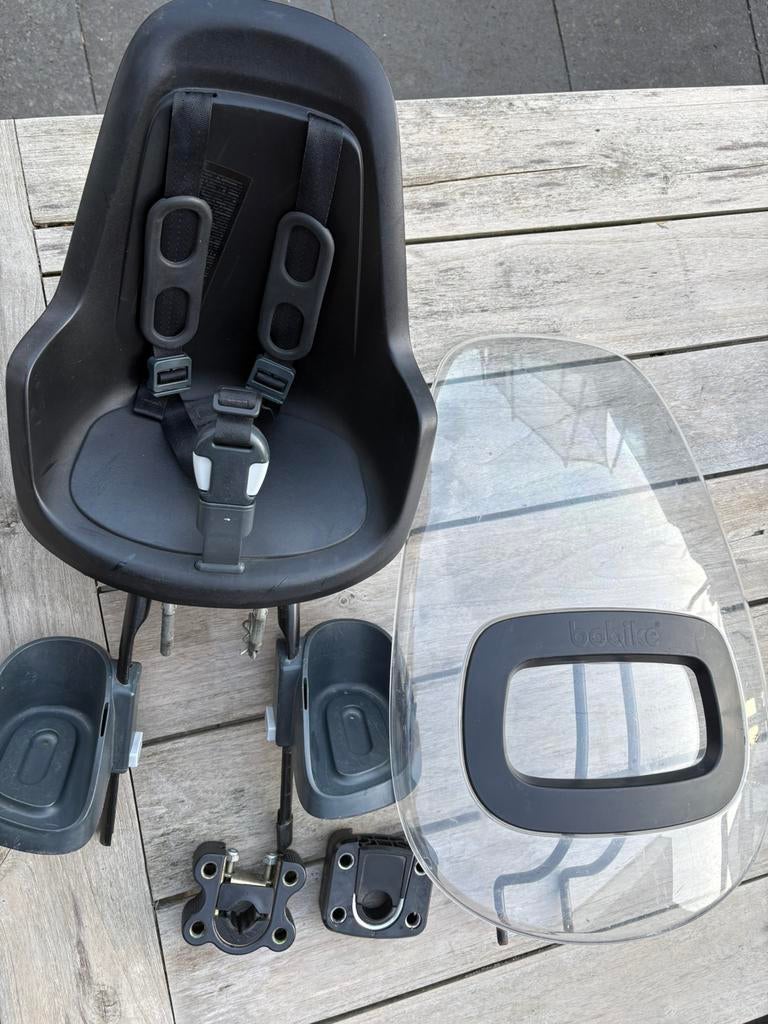 Bobike fietsstoel voor +windscherm+2 x bevestiging, Ophalen, Gebruikt