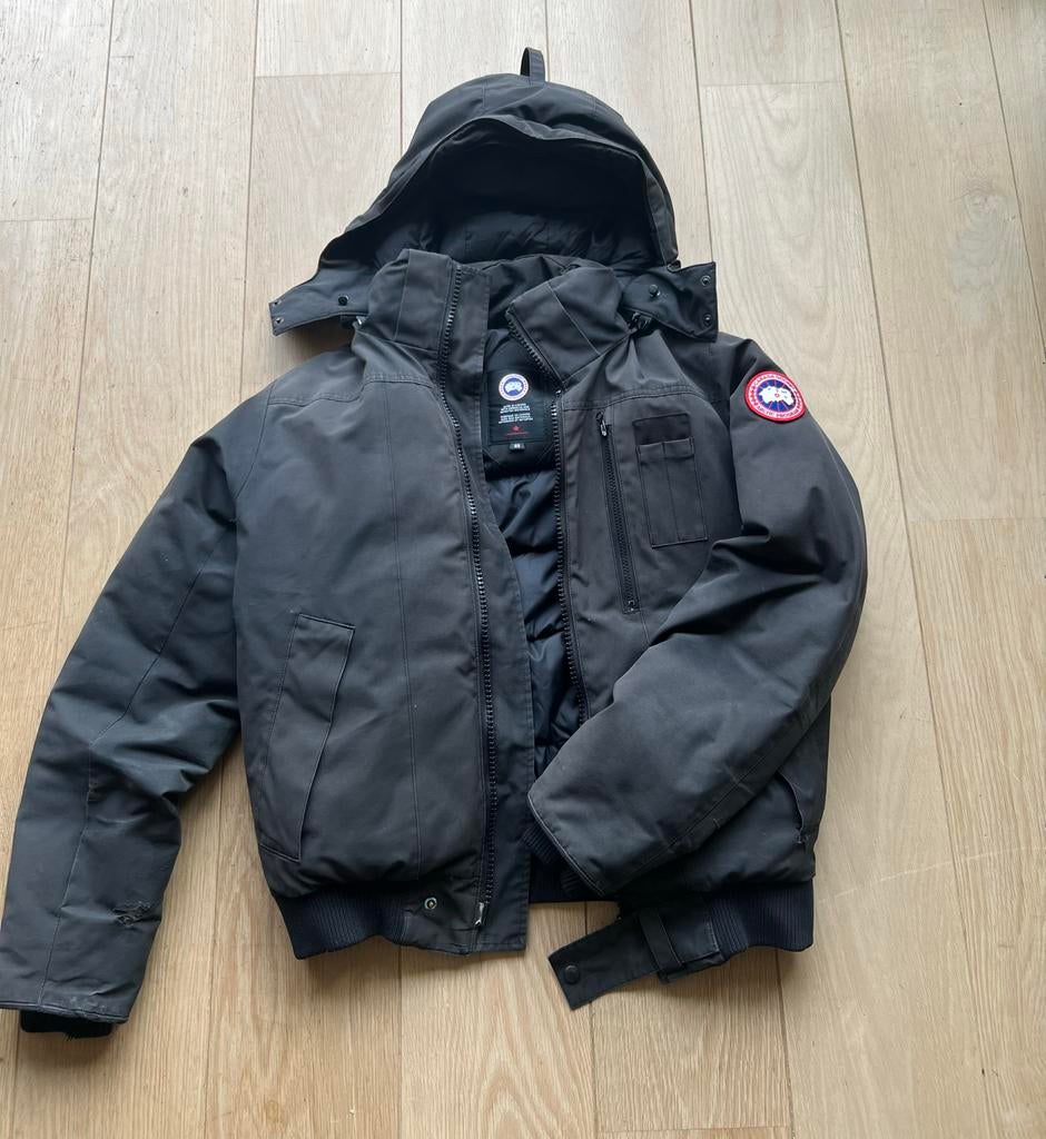 Canada Goose winterjas heren maat M - Gebruikt, Kleding | Heren, Jassen | Winter, Gedragen, Maat 48/50 (M), Zwart, Ophalen of Verzenden