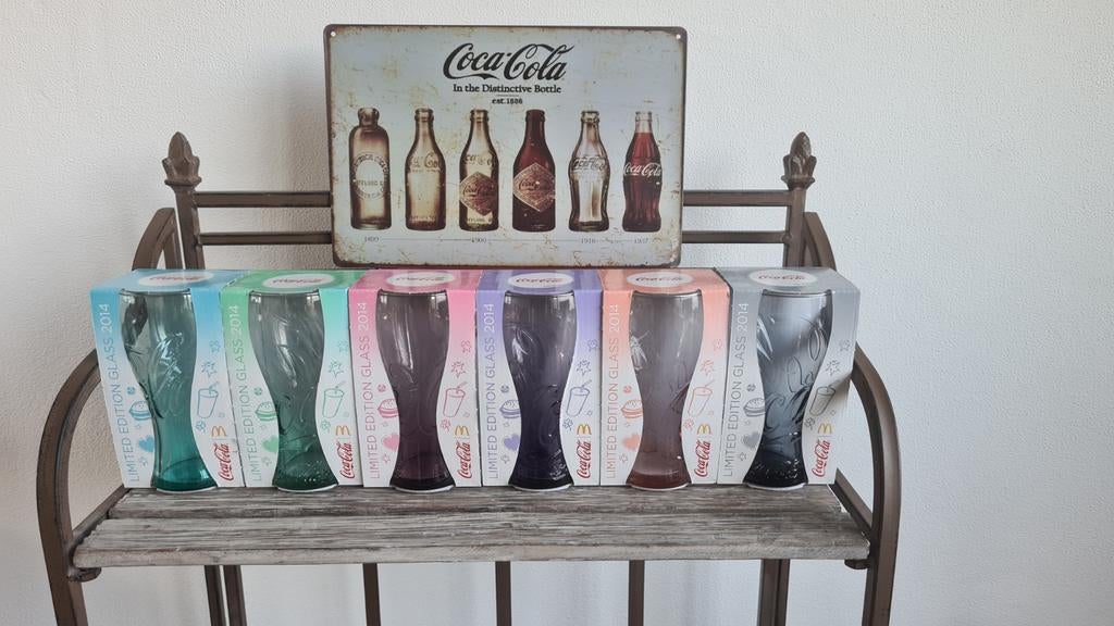 Complete set Coca Cola glazen Mc Donalds 2014 Nieuw, Verzamelen, Glas en Borrelglaasjes, Nieuw, Frisdrankglas, Ophalen