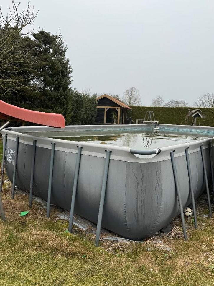 zwembad (INTEX) met waterglijbaan, pomp en zwembad trapje, Tuin en Terras, Zwembaden, Zo goed als nieuw, Opzetzwembad, 120 cm of meer