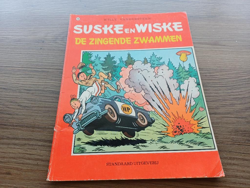 Suske en Wiske De zingende zwammen nr 110 1982, Gelezen, Willy van der Steen, Eén stripboek, Ophalen of Verzenden