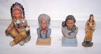 4 indianen beeldjes. Nieuwstaat. Geen beschadigingen., Ophalen of Verzenden, Nieuw, Mens