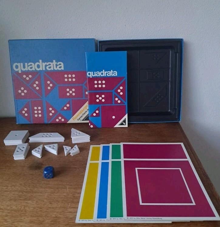 Vintage Quadrata bordspel Ravensburger 1973, Ophalen of Verzenden, Gebruikt