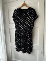 Nette chique zwart wit gestipte polkadot jurk Monoprix M L, Ophalen of Verzenden, Zo goed als nieuw, Maat 38/40 (M), Zwart