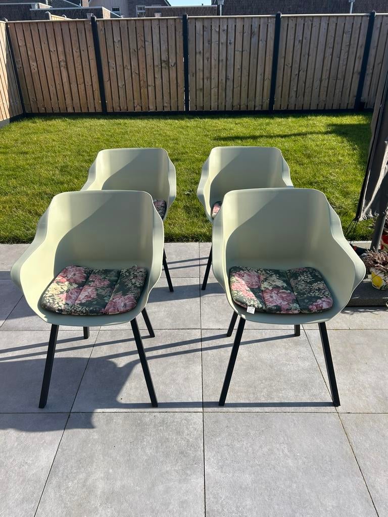 4 hartman stoelen sophie mint groen, Tuin en Terras, Tuinstoelen, Ophalen, Zo goed als nieuw