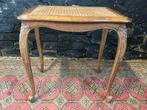 Vintage antiek tafeltje bijzettafeltje hout webbing sober, Antiek en Kunst, Ophalen