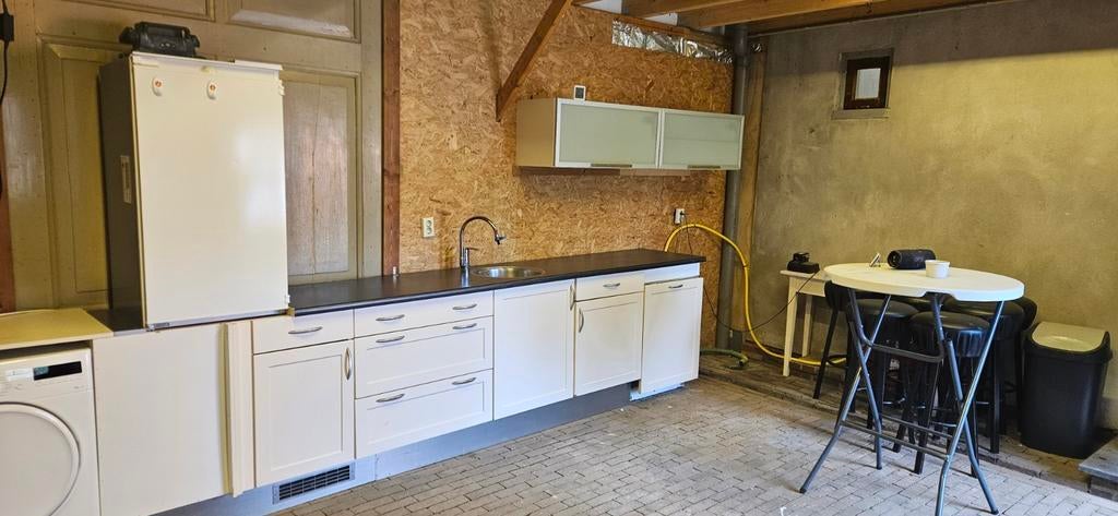 Noodkeuken / tijdelijke keuken, Huis en Inrichting, Keuken | Complete keukens, Ophalen, Gebruikt, Wit, Enkelwandige keuken