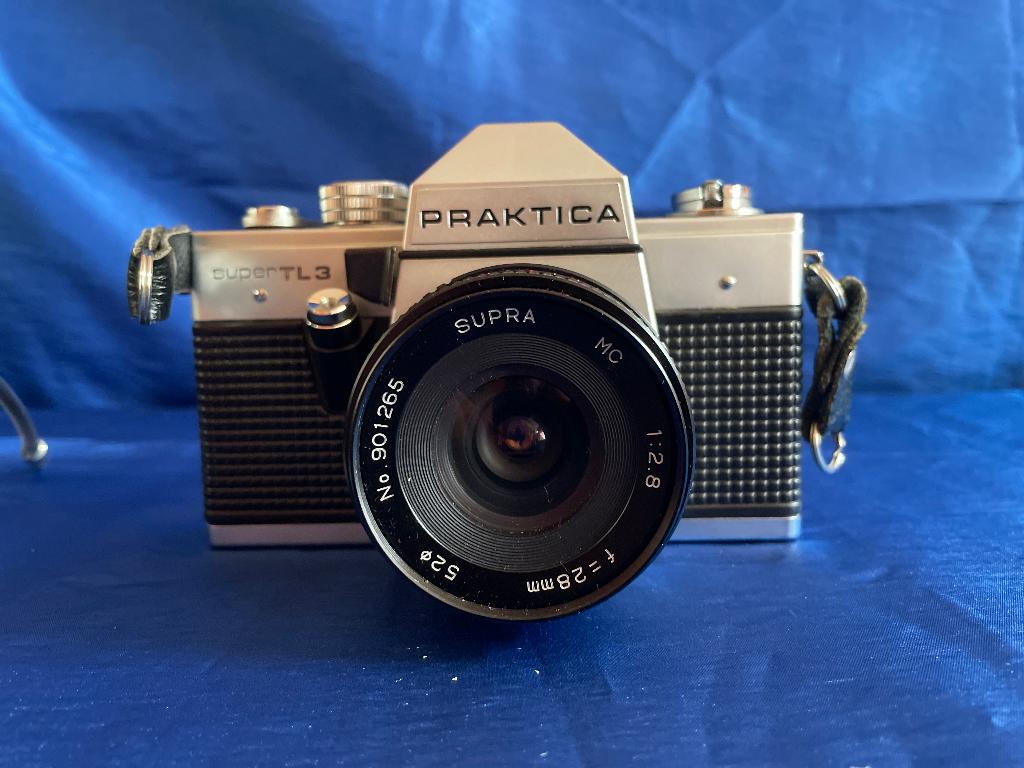 Praktica Super TL3 spiegelreflexcamera + extra lenzen +, Audio, Tv en Foto, Fotocamera's Analoog, Gebruikt, Spiegelreflex, Overige Merken