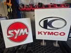 reclamebord kymco sym leonvince dealer scootermotor lichtbak, Ophalen, Gebruikt, Motoren