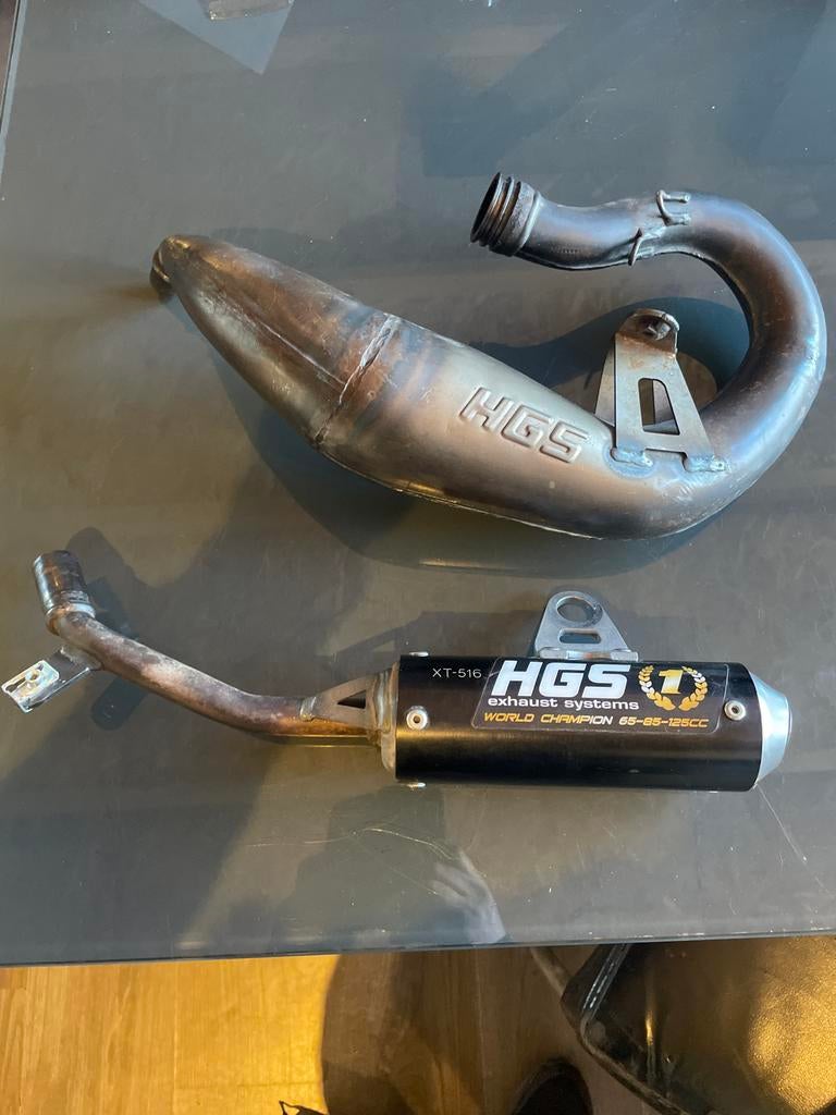HGS uitlaat met demper KTM SX50 (t/m 2023) - 6 uur gebruikt, Ophalen of Verzenden, Gebruikt