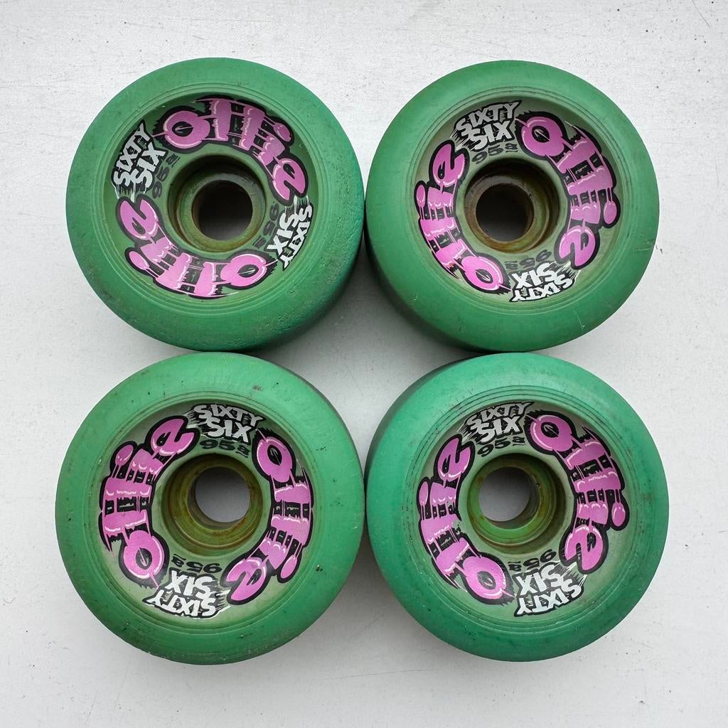 Vintage skateboard wielen Tracker Ollie old school 1989, Sport en Fitness, Skateboarden, Ophalen of Verzenden, Gebruikt