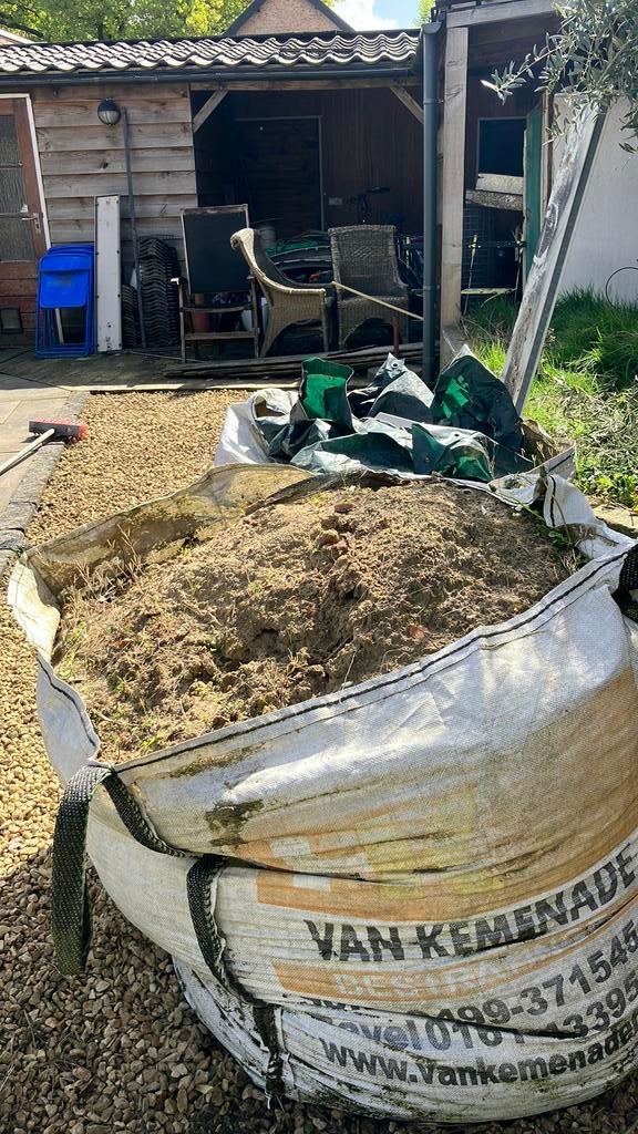 GRATIS ophoogzand geel zand, ca 1,5 kuub, Tuin en Terras, Zand, Ophalen, Gebruikt, Ophoogzand