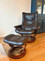 Stressless Relaxfauteuil Ekornes Donkerbruin met voetensteun, Huis en Inrichting, Fauteuils, Ophalen, Klassieke comfortfauteuil met een heerlijk zacht zitcomfort