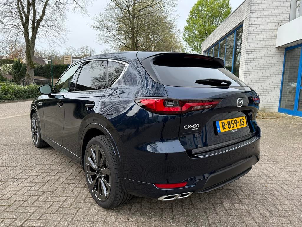 Mazda CX-60 2.5 Phev 327pk Autom  21 inch Takumi Full opt, Auto's, Mazda, Automaat, Beige, 4 cilinders, Blauw