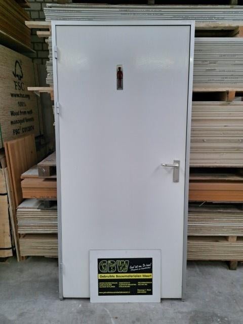 binnendeur volspaan met aluminium kozijn, deuren, deur, Doe-het-zelf en Verbouw, Kozijnen en Schuifpuien, Overige materialen, Gebruikt