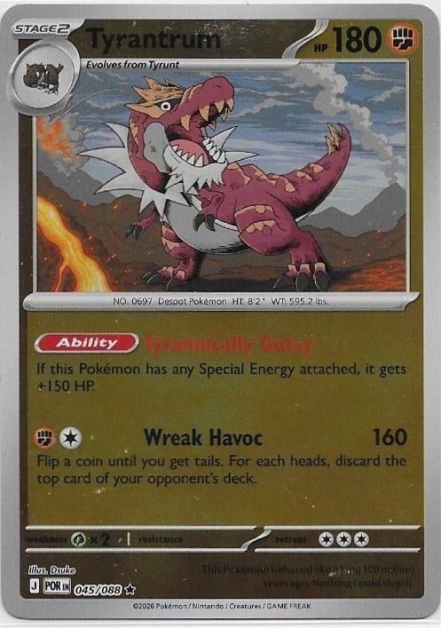 Perfect Order,  Tyrantrum [reverse] 45/94, Verzenden, Nieuw, Losse kaart