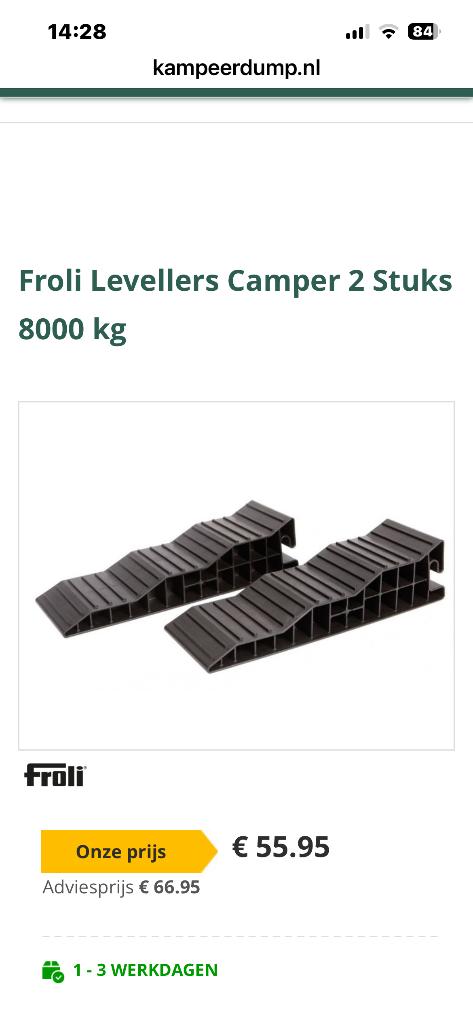 Camper levelers, Caravans en Kamperen, Ophalen, Zo goed als nieuw