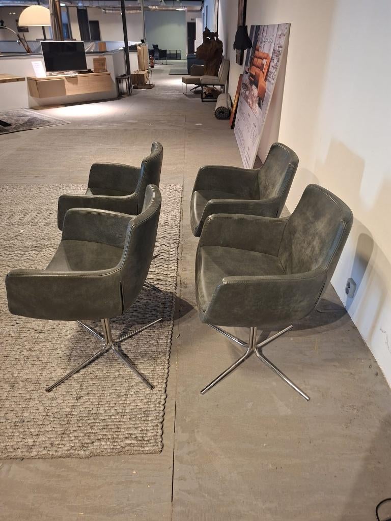 Set van 4 Annabel stoelen, Africa leder Het Anker nu €1399,-, Huis en Inrichting, Stoelen, Nieuw, Vier, Leer, Overige kleuren