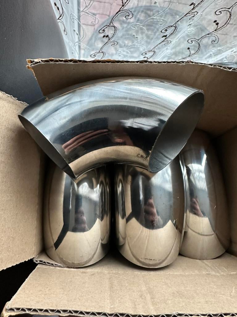 RVS Buis 90graden 2,5Inch 63mm, Auto-onderdelen, Uitlaatsystemen, Ophalen of Verzenden, Nieuw, Overige automerken