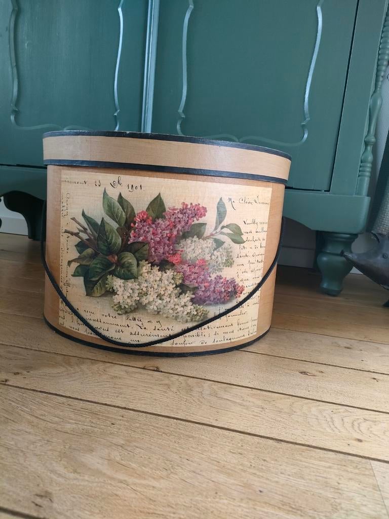 Prachtige grote hoedendoos, Antiek en Kunst, Ophalen