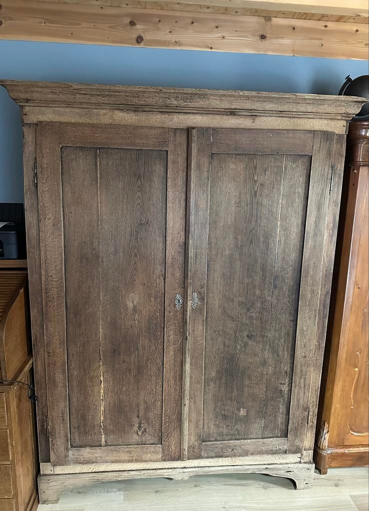 Prachtig Hollandse Eiken Kast ca. 1900 - Demontabel, Antiek en Kunst, Antiek | Meubels | Kasten, Ophalen