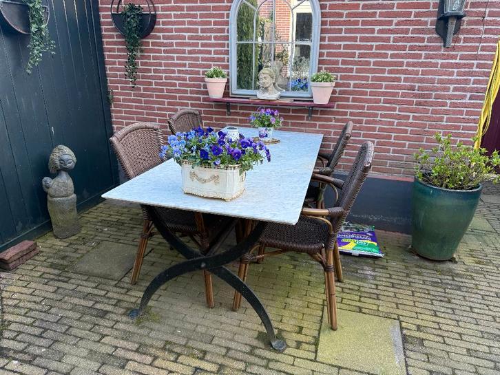 Tuinmeubel tafel, Tuin en Terras, Tuintafels, Gebruikt, Rechthoekig, Overige materialen, Ophalen