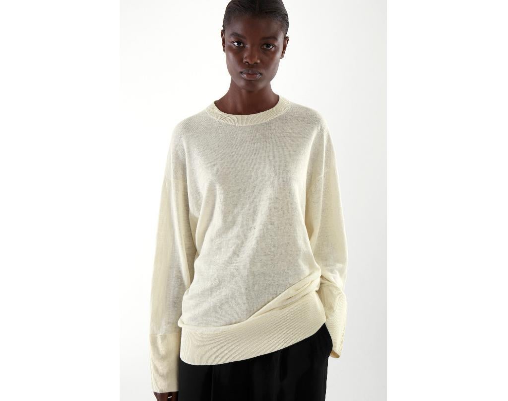 COS lichtgewicht linnen trui., Maat 38/40 (M), COS, Overige kleuren, Nieuw