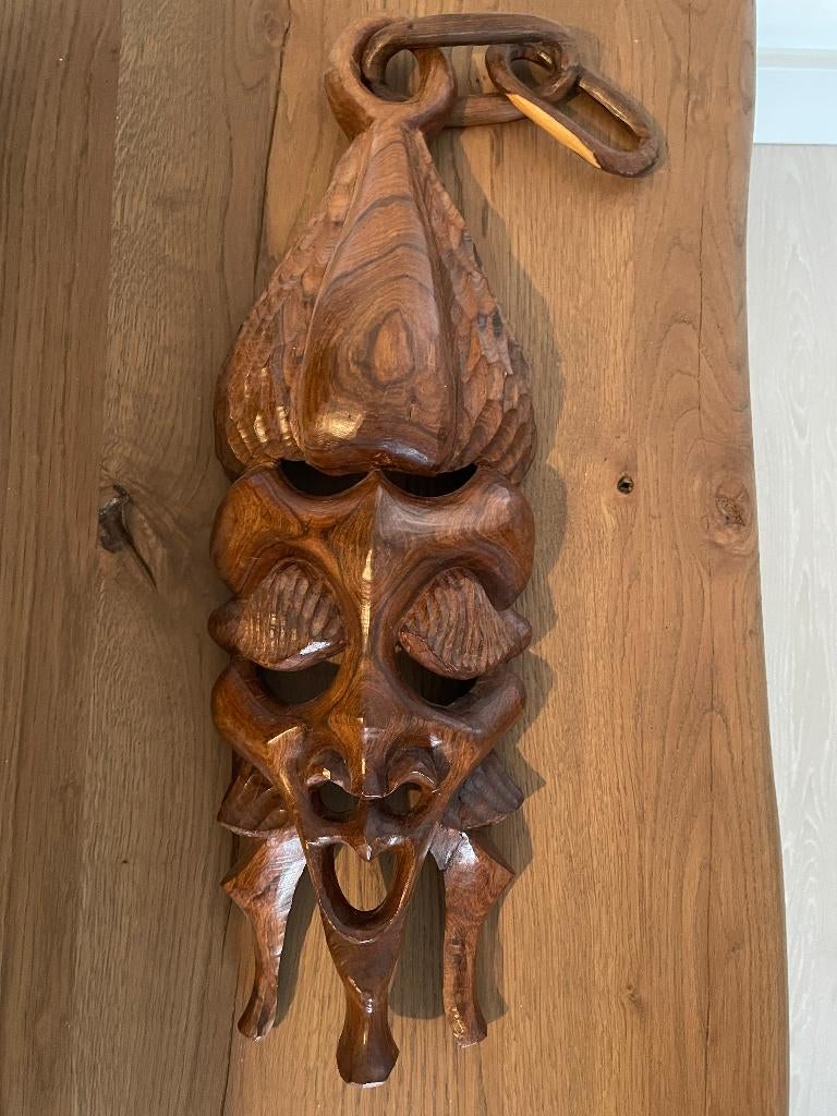 Houten masker uit Zuid-Afrika (59x14x9cm), Antiek en Kunst, Kunst | Beelden en Houtsnijwerken, Ophalen, Houtsnijwerk, 50 - 100 cm