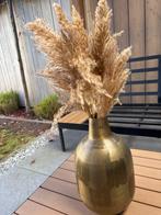 Messing vaas inclusief pluimen bij ophalen, Overige materialen, Overige kleuren, Ophalen of Verzenden, Zo goed als nieuw