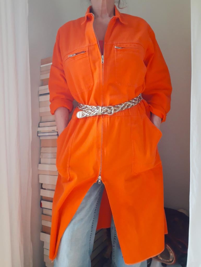 Oranje jas Koningsdag, one size, Ophalen of Verzenden, Gedragen, Maat 38/40 (M), Oranje