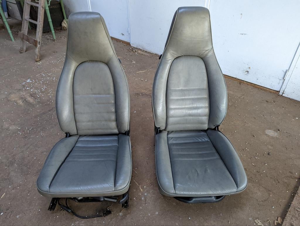 Porsche 964 elektrische stoelen leer grijs, Ophalen, Gebruikt, Porsche