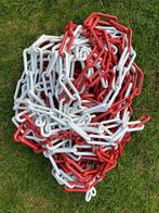 20m Afzetketting rood/wit kunststof 7mm, Ophalen of Verzenden, Gebruikt, Overige materialen, Overige typen