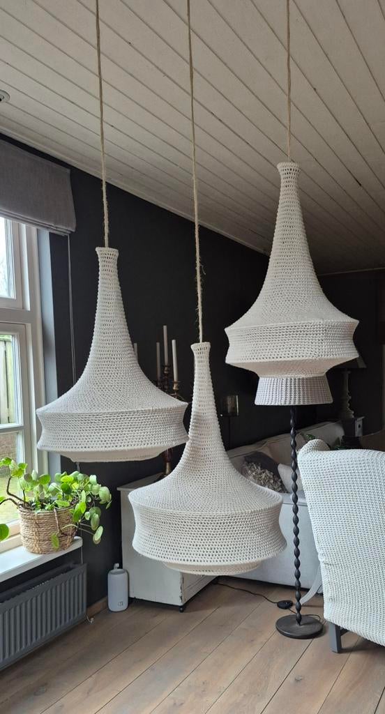Gehaakte Marrokaanse kroonluchters/lampen, Ophalen, Nieuw, Boho Ibiza