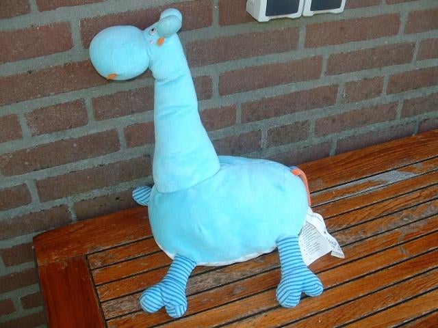 IKEA GIRAFFE BARNSLIG GIRAFF VELOURS ZEEBLAUW MET, Ophalen of Verzenden, Nieuw, Overige typen