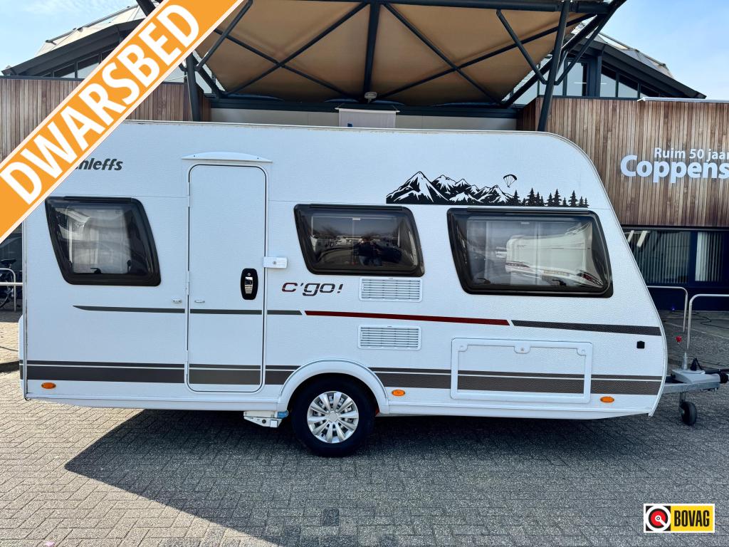 Dethleffs C'Go 415 QL 2023 MOVER + NIEUWE TENT!, Caravans en Kamperen, Caravans, Schokbreker, Bedrijf, Treinzit, Tot en met 4