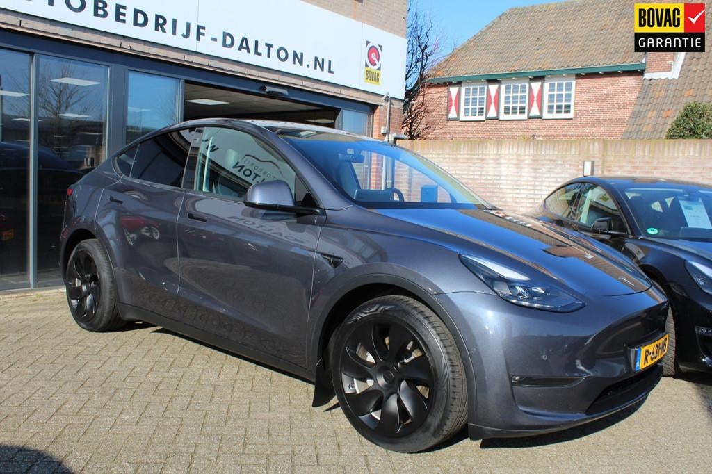 Tesla Model Y Long Range AWD 75 kWh SOH 91,7% TREKHAAK /Enha, Auto's, Tesla, Automaat, Gebruikt, Zwart, Leder