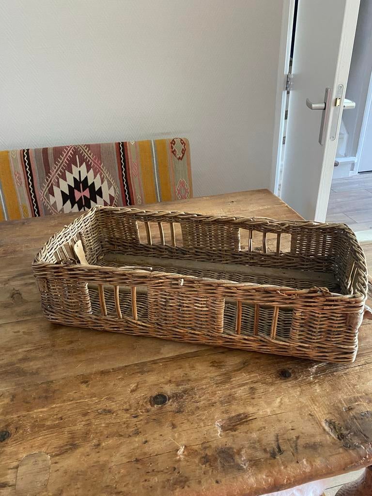 Vintage rieten mand landelijk, Ophalen, Gebruikt, Mand, Riet