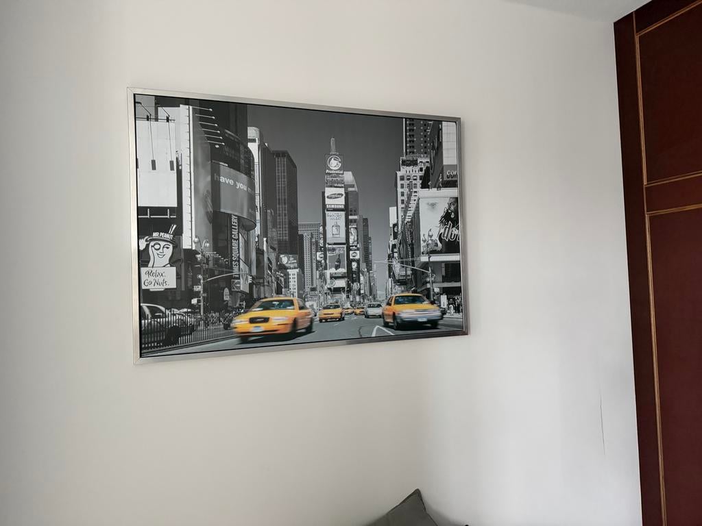 Diverse IKEA Schilderijen: New York, Londen, Amsterdam, Gebruikt, 50 tot 75 cm, Ophalen of Verzenden, Schilderij