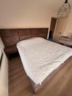 Haco boxspring bed 180x200cm XL hoofdbord en 2x nachtkastje, Huis en Inrichting, Slaapkamer | Boxsprings, Ophalen, Bruin, Tweepersoons