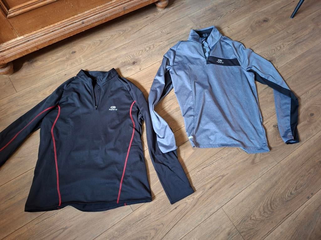 2 Kalenji sportshirts zo goed als nieuw maat M, Kleding | Heren, Wintersportkleding, Ophalen, Zo goed als nieuw, Maat 48/50 (M)