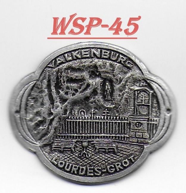 WSP-45 wandelstokplaatje: Valkenburg - Lourdes Grot, Ophalen of Verzenden, Zo goed als nieuw