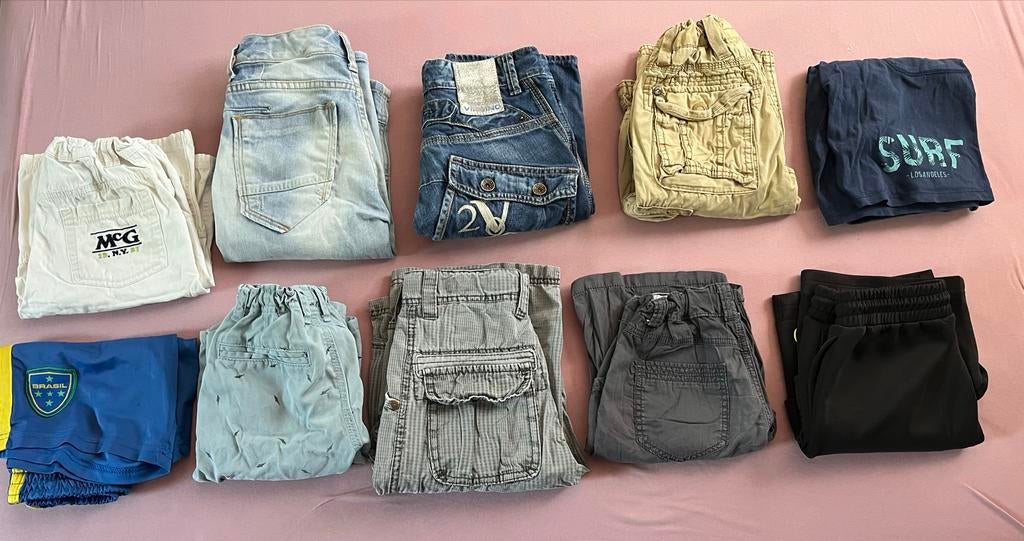 10 korte broeken jongen maat 140, Ophalen of Verzenden, Gebruikt, Jongen