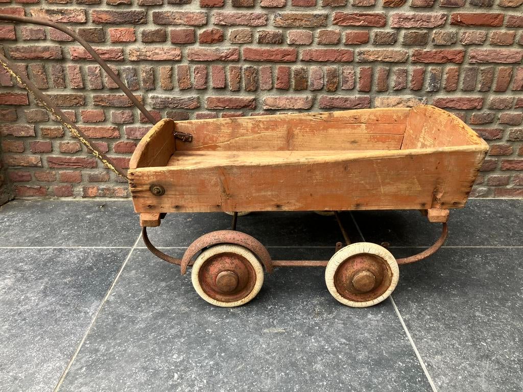 Houten poppenwagen, Ophalen, Gebruikt, Duw- of Trekspeelgoed