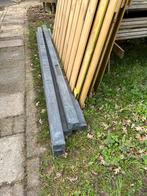 6 x Zware grenen schuttingdelen + betonnen palen/onderplaat, Ophalen, Nieuw, Hout, Tuinhek
