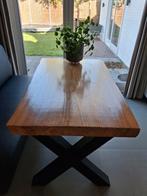 Mooie houten tafel te koop. 160cm x 88 cm, Ophalen, Gebruikt, 50 tot 100 cm, 150 tot 200 cm