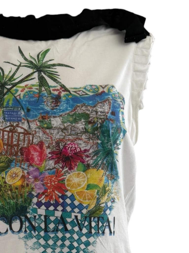 Marc Cain top L, Maat 38/40 (M), Verzenden, Zo goed als nieuw, Zonder mouw